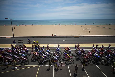 The pack rides the ceremonial parade